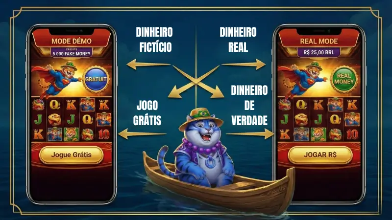 Diferença entre Jogo do Tigrinho Grátis Demo e Modo Real com Dinheiro — Comparação Visual